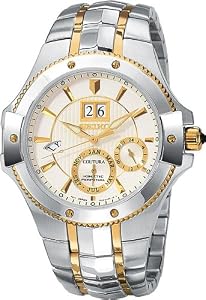 Seiko Coutura Kinetic Perpetual Calendar Two-Tone Steel Mens Watch SNP008