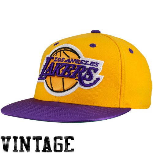 adidas Los Angeles Lakers Gold-Purple NBA Classics 210 Fitted Hat (Large/X-Large)