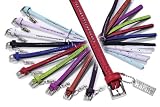 Leder Halsband LULA MAE mit Strass in 10 Farben und 6 Groessen (von 18cm bis 37cm)