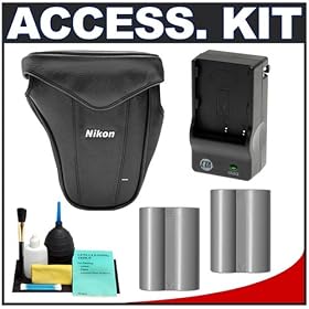 Click here to buy Nikon CF-D200 Holster Case + 2 EN-EL3e Batteries and Charger for D200 and D300 Digital SLR... by Nikon.