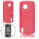 Red Hollow Out Soft Plastic Case Shell for Nokia 5230 5233