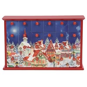Kurt Adler Advent Calendar with 24-Drawers, 12.4-Inch