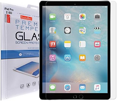 iPad Pro Screen Protector, PowerBen Premium Tempered Glass Screen Protector Film for new Apple iPad Pro 12.9" - Industry-High 9H Hardness - Maximum Screen Protection