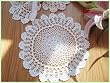 Vintage Round Hand Crocheted Doily/Tray Cloth7.8"