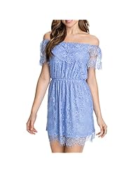 Petite Strapless Off the Shoulder Floral Print Lace Sheer Mini Dress 