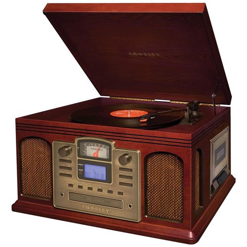 Crosley Director CR2405A-CH - Audio system - radio / CD recorder / cassette / turntable - cherry
