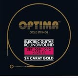Optima 24 K Gold Plated Electric Guitar Strings .009-.042