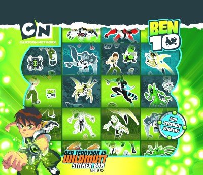 Ben 10 Sticker Box - 200 Reusable Stickers