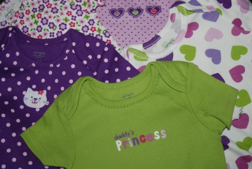Carters Wiggle In Bodysuit Onesies Girls 5 Pack Carters Wiggle In Bodysuit Onesies Girls 5 Pack