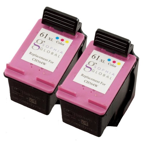 Sophia Global Remanufactured Ink Cartridge Replacement for HP 61XL (2 Color)