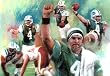 New York Jets (Brett Favre, Action Montage) Sports Poster Print - 11" X 17"