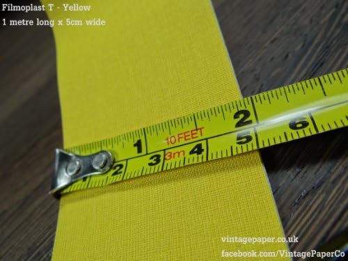 Filmoplast T - Bookbinding Cloth, Acid-free Book Spine Repair Tape (Yellow) 1 Meter x 5cm - Free Delivery