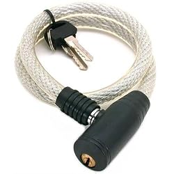 22" Steel Bicycle Cable Lock & 2 Keys Bike Security