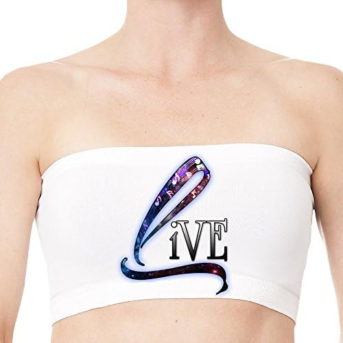 XJBD Geek Live Music Sporty Seamless Bandeau Bra White