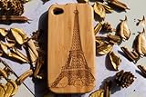 [100% Natural Wood] Natural Bamboo Case for iPhone 4 (Eiffel Tower) by Sign ....
