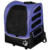 Pet Gear I-GO2 Plus Traveler Rolling Backpack Carrier for Cats and Dogs up to 25-pounds, Lavender