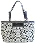 Women's Signature Black White/Black Jacquard Dual Handle Tote: Black White/Black Tote