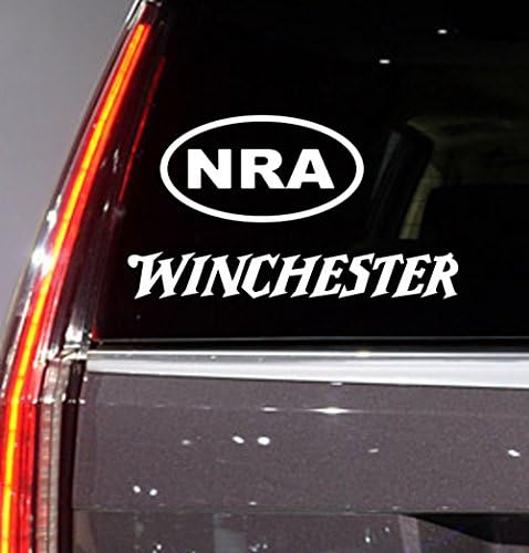 Auto Sticker - Auto Decal - Winchester Firearms and NRA - Combo - Bundle - Auto Window Sticker Decal for Car Truck SUV Motorcycle 5" Tall (color : white) (White 17)
