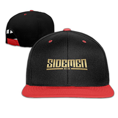 Gold Sidemen Symbol Boy Girl Baseball Flat Cap Red