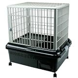 Iris RP-750 Plastic Rabbit Cage, Black/Gray