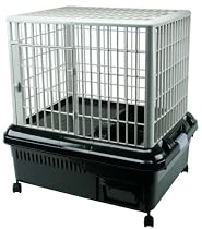 IRIS Plastic Rabbit Cage, Black/Gray