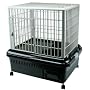 IRIS Plastic Rabbit Cage, Black/Gray
