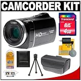 Bell & Howell DV1200HD 1080p High Definition ZoomTouch Digital Video Camera / Camcorder w/ Case (Black) with 4GB Card + Cleaning Kit