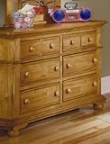 Mission Look 6-Drawer Dresser w Wood Hardware - Cottage Traditions Mission Look 6-Drawer Dresser w Wood Hardware - Cottage Traditions