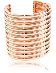 Giuseppe Zanotti Rose Gold Ridged Cuff Bracelet