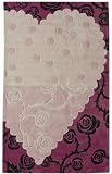 Kids Children Fun Area Rugs Pink 3' 6 x 5' 6 Hand Tufted Heartful Rose