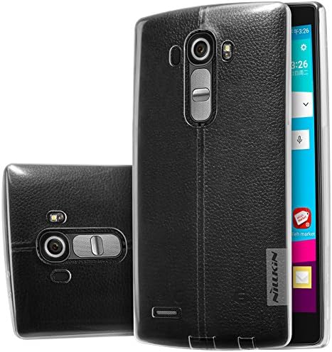 LG G4 Case,Nillkin Soft TPU Case Cover with Screen Protector for LG G4, White