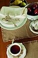 Burlap Natural Cotton Fringed Placemats (Set of 2) 12x18" each