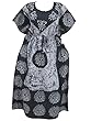 Kaftan Caftans Batik Grey Cotton Lounger Wear Womans Dress Onesize