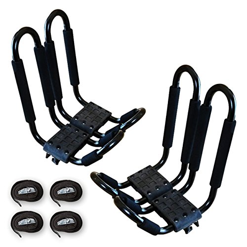 Apontus Universal Kayak Roof Rack J Bar, 2 Pairs Water Sports Port