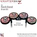 Chrome Skull on Pink Skin by WraptorSkinz fits Rock Band Drum Set for Nintendo Wii, XBOX 360, PS2 & PS3 (DRUMS NOT INCLUDED)