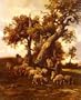"Art, Oil painting reproduction size 24x36 Inch, painting name: Sheep At Pasture, By Jacque Charles �mile"