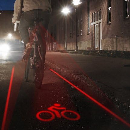 Export Genuine Logo Laser Projection Bicycle Taillights Mountain Bike Riding Equipment Wireless Brake Light