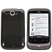 mumbi Silikon Skin HTC Wildfire Tasche - transparent schwarz / black