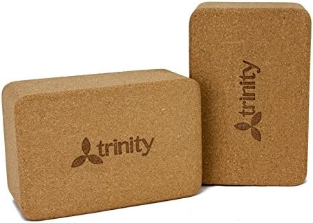 Trinity Yoga Natural Cork Yoga Block (2 Pack)