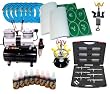 ULTIM 6 AIRBRUSH TATTOO KIT 8 Includes: COMPRESSOR, HOSE, AIRBRUSH, INK, AND STENCILS