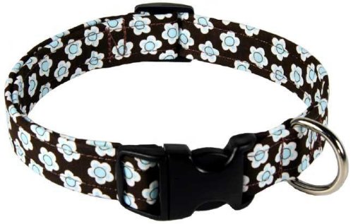 Blue Daisies X-Large Designer Dog Collar