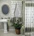 Windsor Sage Green Fabric Shower Curatin & Bathroom Window Curtain