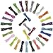 DailyShoes Oval Athletic Oxford Flat Dress Canvas Sneaker Boots Rainbow Color Selection Shoe Laces Half Round 1/4