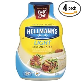 Hellmann's Light Mayonnaise, 22-Ounce squeeze bottle (Pack of 4)