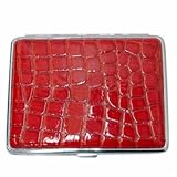 RED CROCO EMBOSSED CIGARETTE CASE