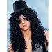 Deluxe Curly Rocker - Black Adult