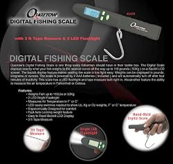 Quarrow Digital Fishing Scale with 2 LED Flashlight and 3ft Tape Measure