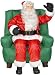 Gemmy 29330 5' Animated Airblown Realistic Sitting Santa
