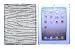 Zebra (Black and Silver) iPad 2 Crystal Rhinestone Back Case