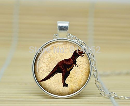 VintaStore Art Glass Necklace Dinosaur Pendant Dinosaur Necklace Dinosaur Jewelry Vintage Style A2227